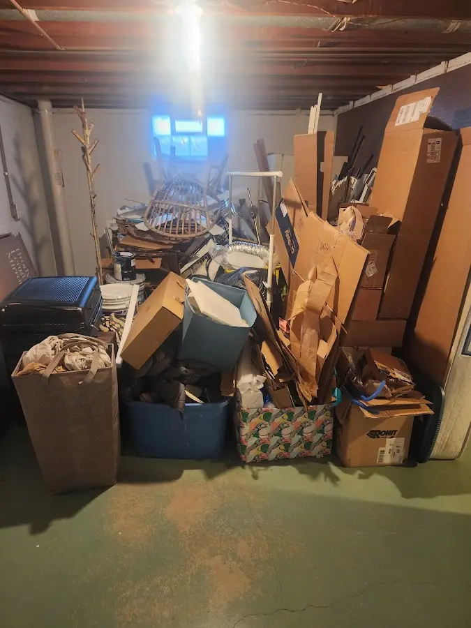 Roll-off dumpster container at job site for Roll Off Dumpster Rental in Hooksett